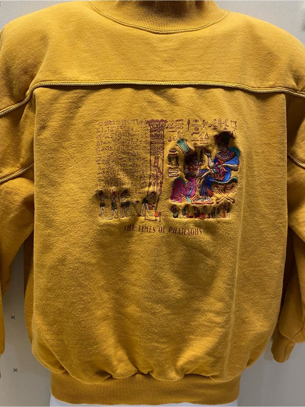 Vintage In Mind by Orly Mustard Yellow Lightweight Sweatshirt S